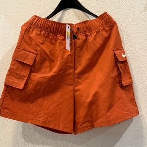 Nike Loose Fit High Rise Pants in Orange
